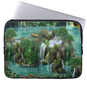 Helgdag vid Magic Fantasy Sjö Laptop Fodral