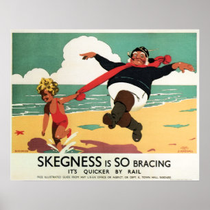 HELGDAG vid SKEGNESS c. 1908 Poster