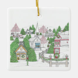 Helgdag Village Julgransprydnad Keramik