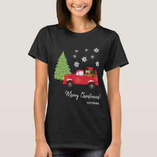 Helgdag Vintage Lastbil God jul T Shirt