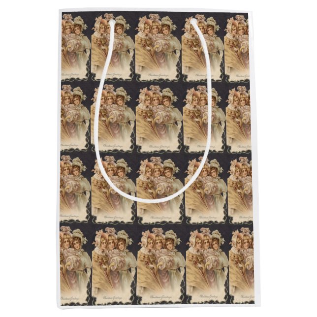 Helgdag Vintage Viktorian jul Gift Bag (Framsidan)