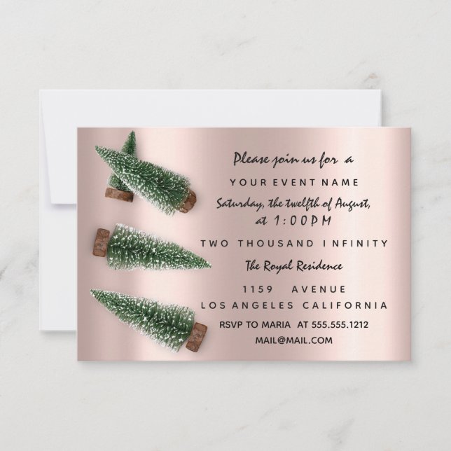 Helgdag Vinter Party Torsdagen jul Kväll Ro Inbjudningar (Framsida)