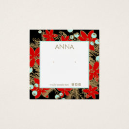 Helgdag, Visning för julstämning Fyrkantigt Visitkort