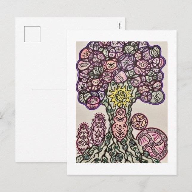 Helgdag vykort (Fram/baksida)