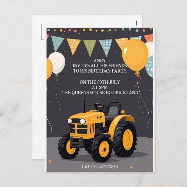 Helgdag vykort (Fram/baksida)