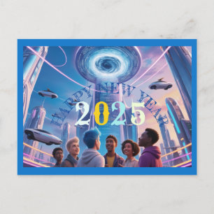 Helgdag-vykort för gott nytt år 2025 helg vykort