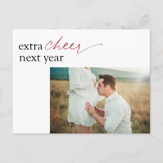 Helgdag-vykort för gravidens meddelande om överras (Framsida)