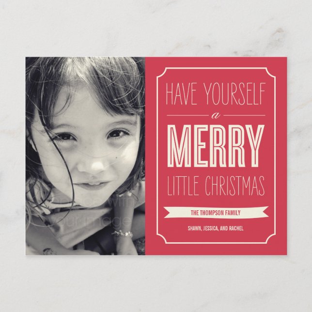 Helgdag-vykort för julfotkort i Önskemål Helg Vykort (Framsida)