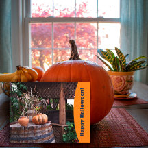 Helgdag vykort för Rustic orange Pumpink-