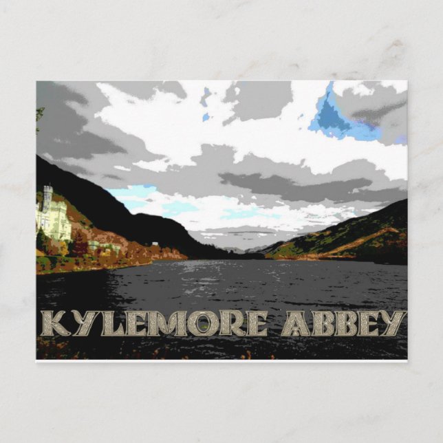 Helgdag vykort Kylemore Abbey (Framsida)