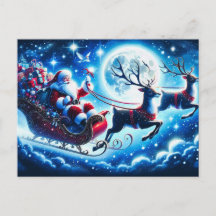 Helgdag vykort, Santa