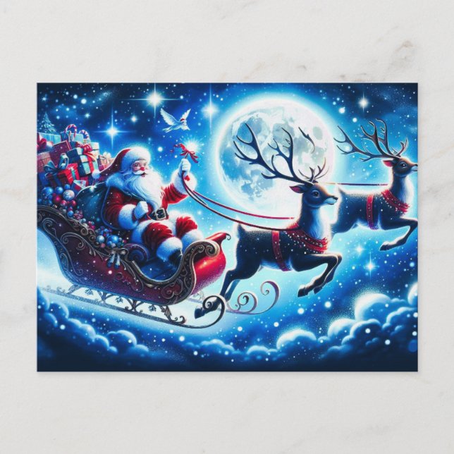 Helgdag vykort, Santa Helg Vykort (Framsida)