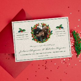 Helgdag Wandemeny Poinsettia jul Bröllop Inbjudningar