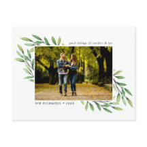 Helgdag Watercolor Löv Modern Photo