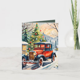 Helgdag Watercolor & Recipe-jul Kort