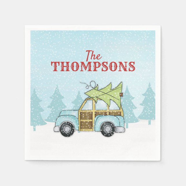 Helgdag Whimsical Woodland Pappersservett (Framsidan)