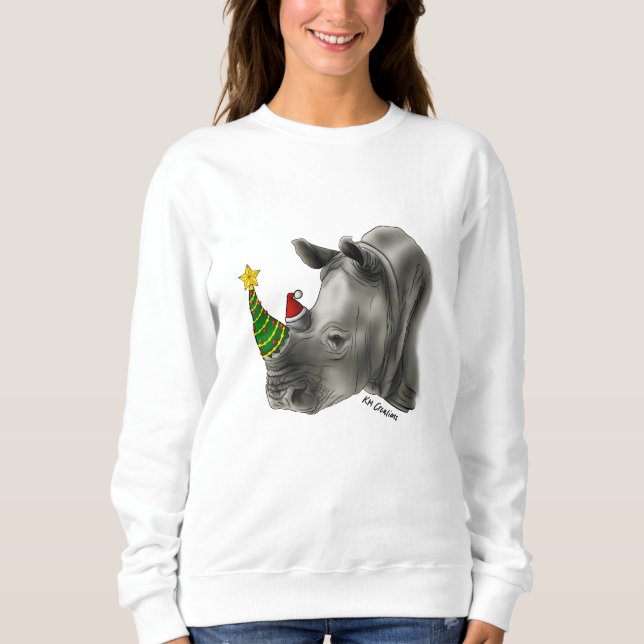 Helgdag white rhino t shirt (Framsida)