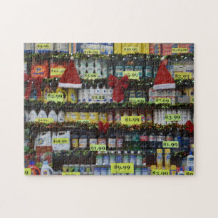 Helgdag Windows New York Drugstore Santa NYC Pussel