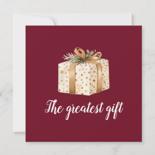 Helgdag Winter Baby Birth Notice Meddelande
