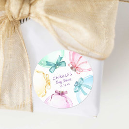 Helgdag Winter Girl Baby Shower Runt Klistermärke