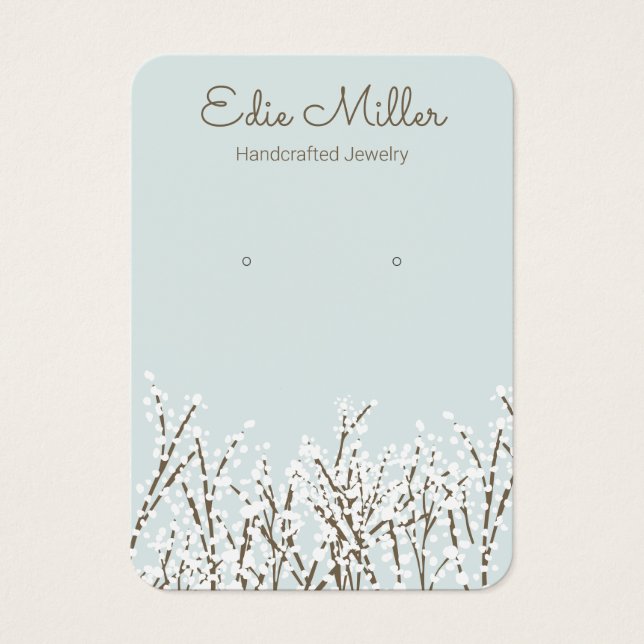 Helgdag Winter Grenar Earring Jewerly Visitkort (Framsidan)