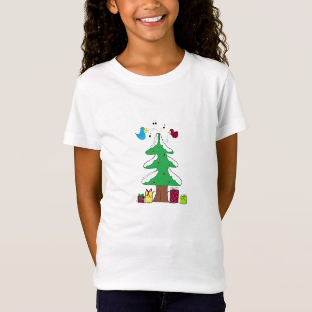 Helgdag Winter Scene T Shirt (Framsida)