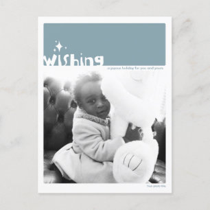Helgdag "Wishing"-vykort för foto Helg Vykort