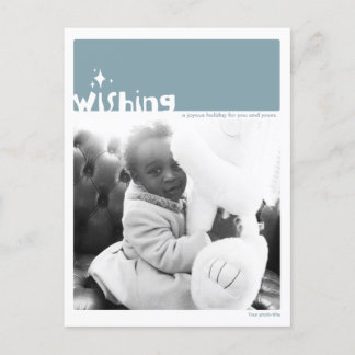Helgdag "Wishing"-vykort för foto Helg Vykort