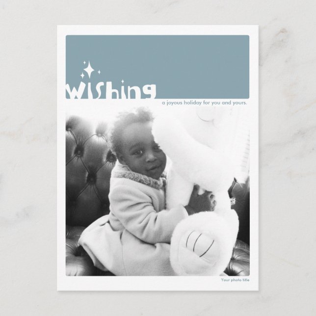 Helgdag "Wishing"-vykort för foto Helg Vykort (Framsida)
