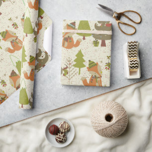 Helgdag Woodland Fox jul jul Presentpapper