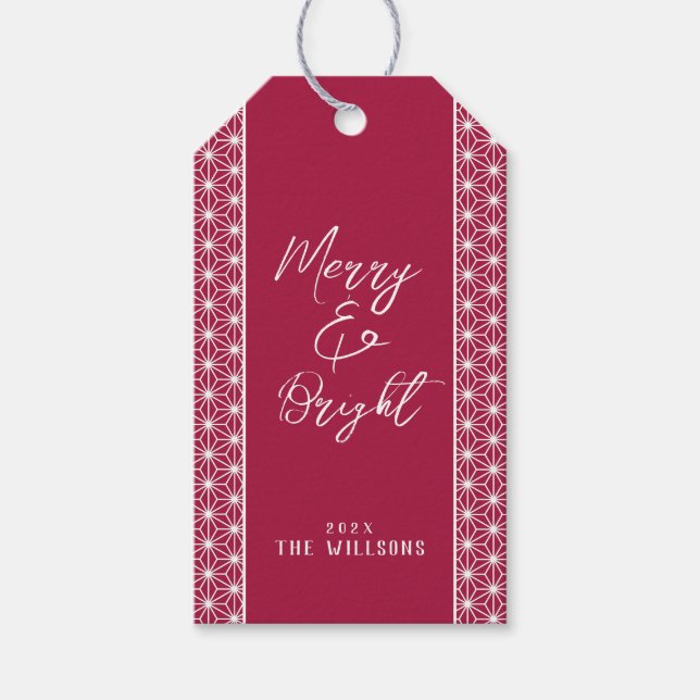 Helgdag Wrapping ASANOHA Japansk Kimono mönster Presentetikett (Framsidan)