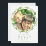 HELGDAG WREATH | MODERN HELGDAG FOTO-KORT JULKORT<br><div class="desc">HELGDAG WREATH | MODERN HELGDAG FOTO-KORT</div>