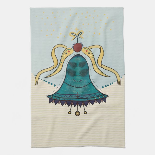 Helgdagar Festive Bell Kitchen Towel Kökshandduk (Vertikal)