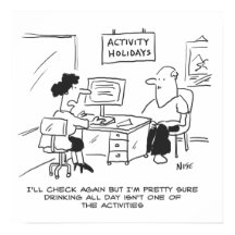 Helgdagar för aktiviteter omfattar inte drickande 