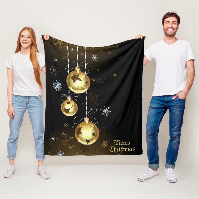 Helgdagar för Eleganten  i snögubbe Fleecefilt (På plats)