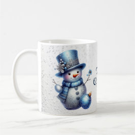 Helgdagar för Eleganten  i snögubbe Kaffemugg