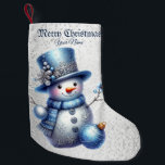 Helgdagar för Eleganten  i snögubbe Liten Julstrumpa<br><div class="desc">Snögubbe Elegant Vintern Helgdagar liten julklapp. Unik,  vacker utformning av snyggten. Lätt att vara personlig. Teckensnittet stil,  storlekt och färg kan ändras. Matchande objekt är tillgängliga.</div>