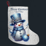 Helgdagar för Eleganten  i snögubbe Liten Julstrumpa<br><div class="desc">Snögubbe Elegant Vintern Helgdagar liten julklapp. Unik,  vacker utformning av snyggten. Lätt att vara personlig. Teckensnittet stil,  storlekt och färg kan ändras. Matchande objekt är tillgängliga.</div>