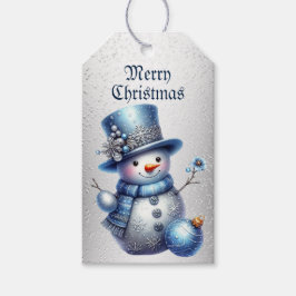 Helgdagar för Eleganten  i snögubbe Presentetikett