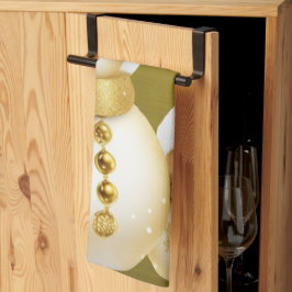 Helgdagar för julstämning Party Golden Snögubbe Wi Kökshandduk