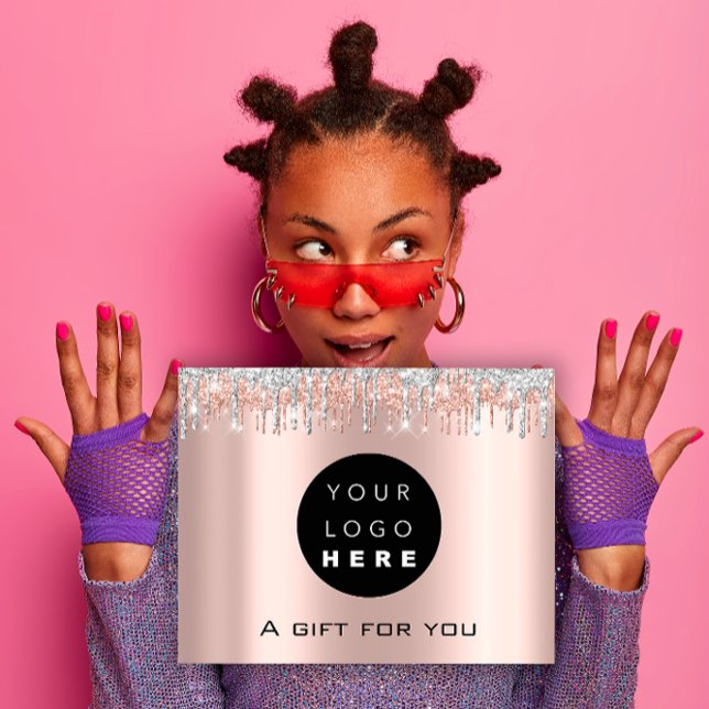 Helgdagar för presentationscertifikat - Beauty Ro  Vykort (Gift Certificate Holidays Beauty Rose Makeup Logo Postcard)