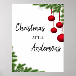 helgdagar för ram-julprydnader i gräs poster