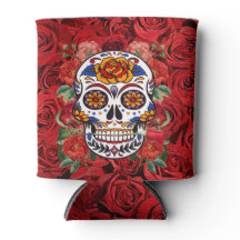 Helgdagar för Rosa Röd ros av sockerskull