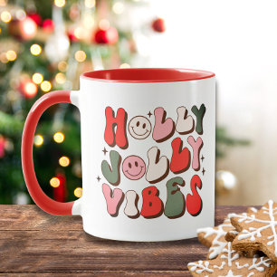 Helgdagar för Trendiget Retro jul Holly Jolly Vibe Mugg