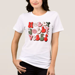 Helgdagar för Trendiget Retro jul Holly Jolly Vibe T Shirt