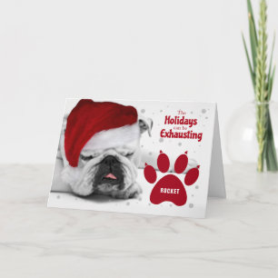 Helgdagar från Julbulldog är uteglade Ho Helgkort