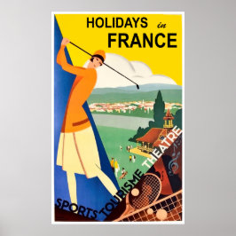Helgdagar i Frankrike, idrottsturism, sommar, vint Poster