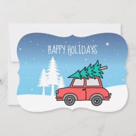 Helgdagar i julgran projektionsyta på 5 tum x 7 tu julkort