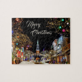 Helgdagar i Kväll Träd under jul Pussel