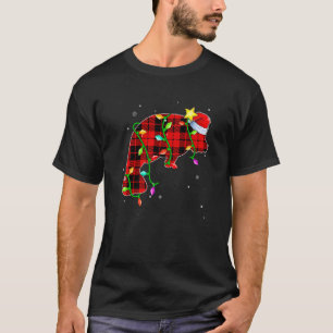 Helgdagar i Manatee jul Santa Hat Julafton Ljus T Shirt